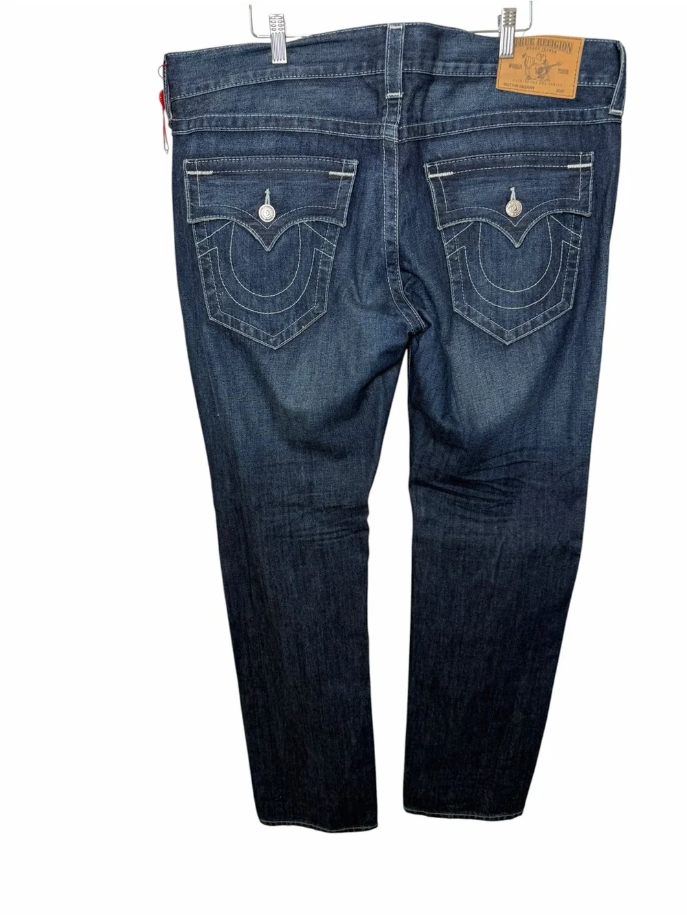 NWT True Religion Rocco Skinny Flap Natural SN Dark Wash Jeans Y2K Street 38